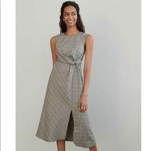Maeve Checkered Sleeveless Midi Dress
